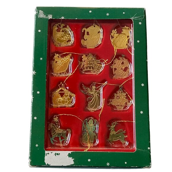 Vintage Kurt Adler Miniature Gold Christmas Ornaments, Holiday Collectibles - Picture 2 of 13